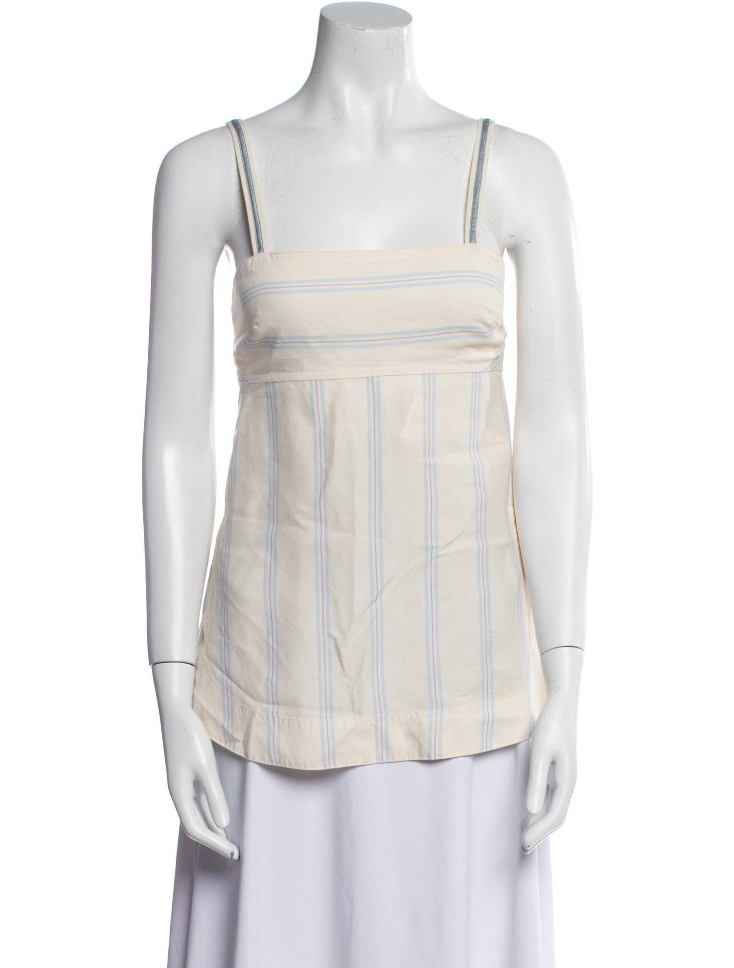 Lee Mathews Square Neckline Sleeveless Top