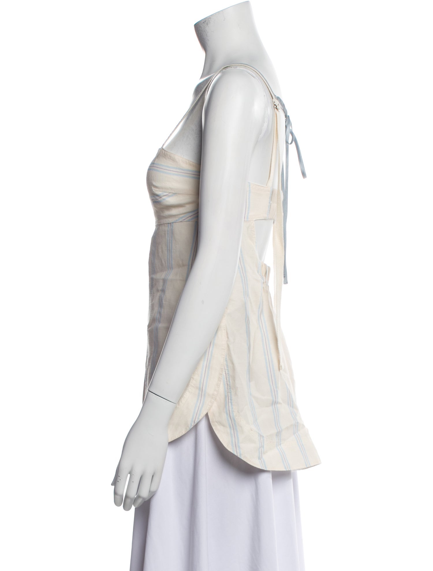 Lee Mathews Square Neckline Sleeveless Top