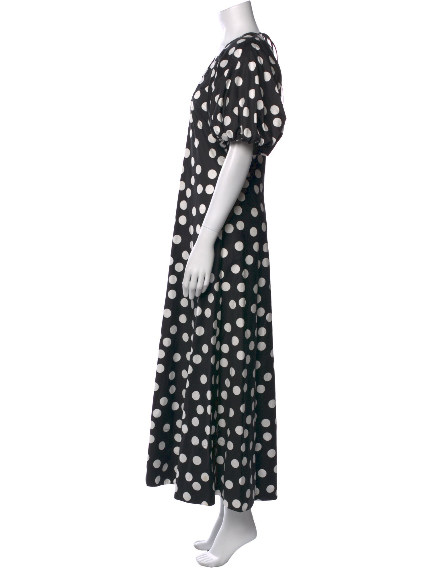 Lee Mathews Polka Dot Print Long Dress