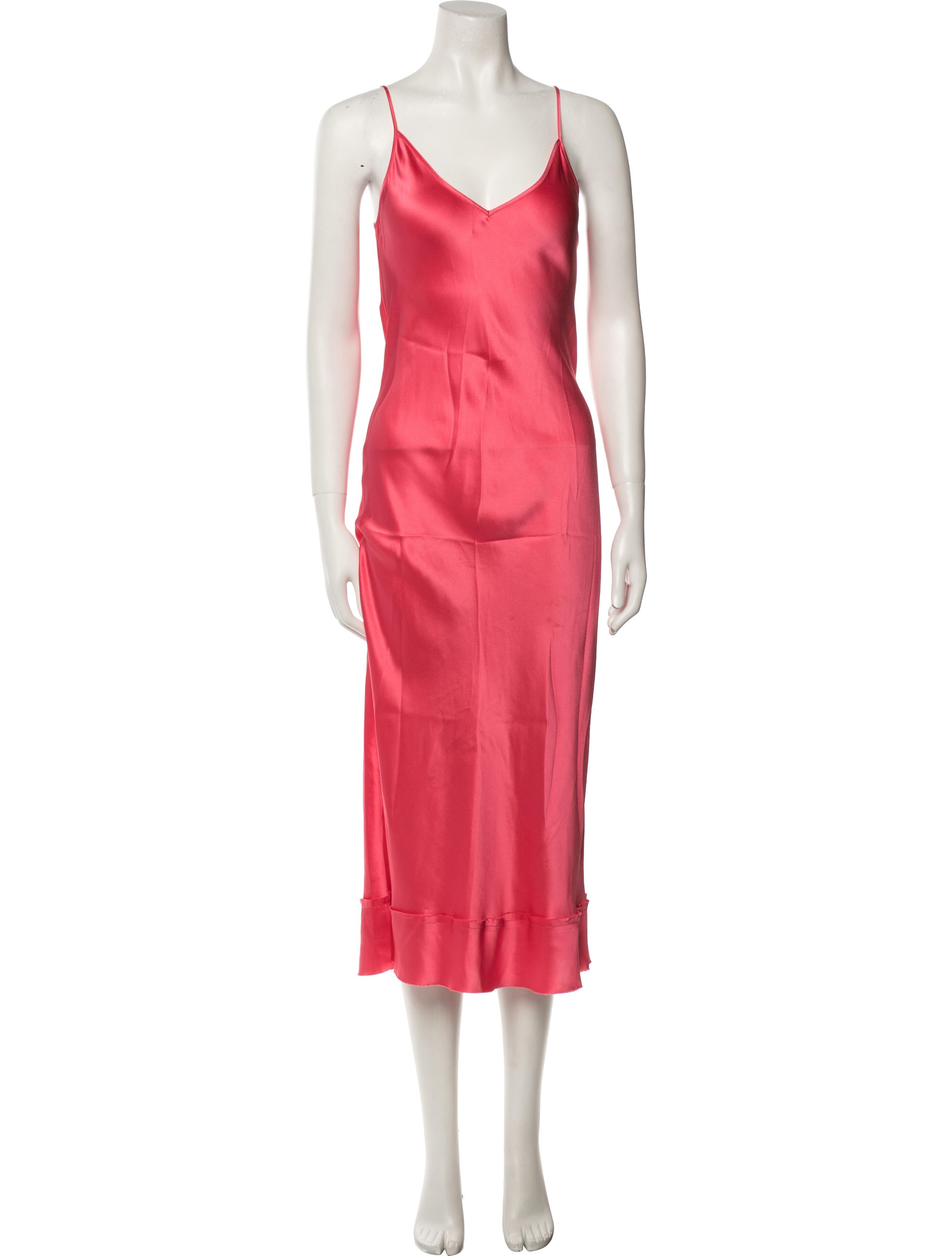 Lee Mathews Silk Long Dress