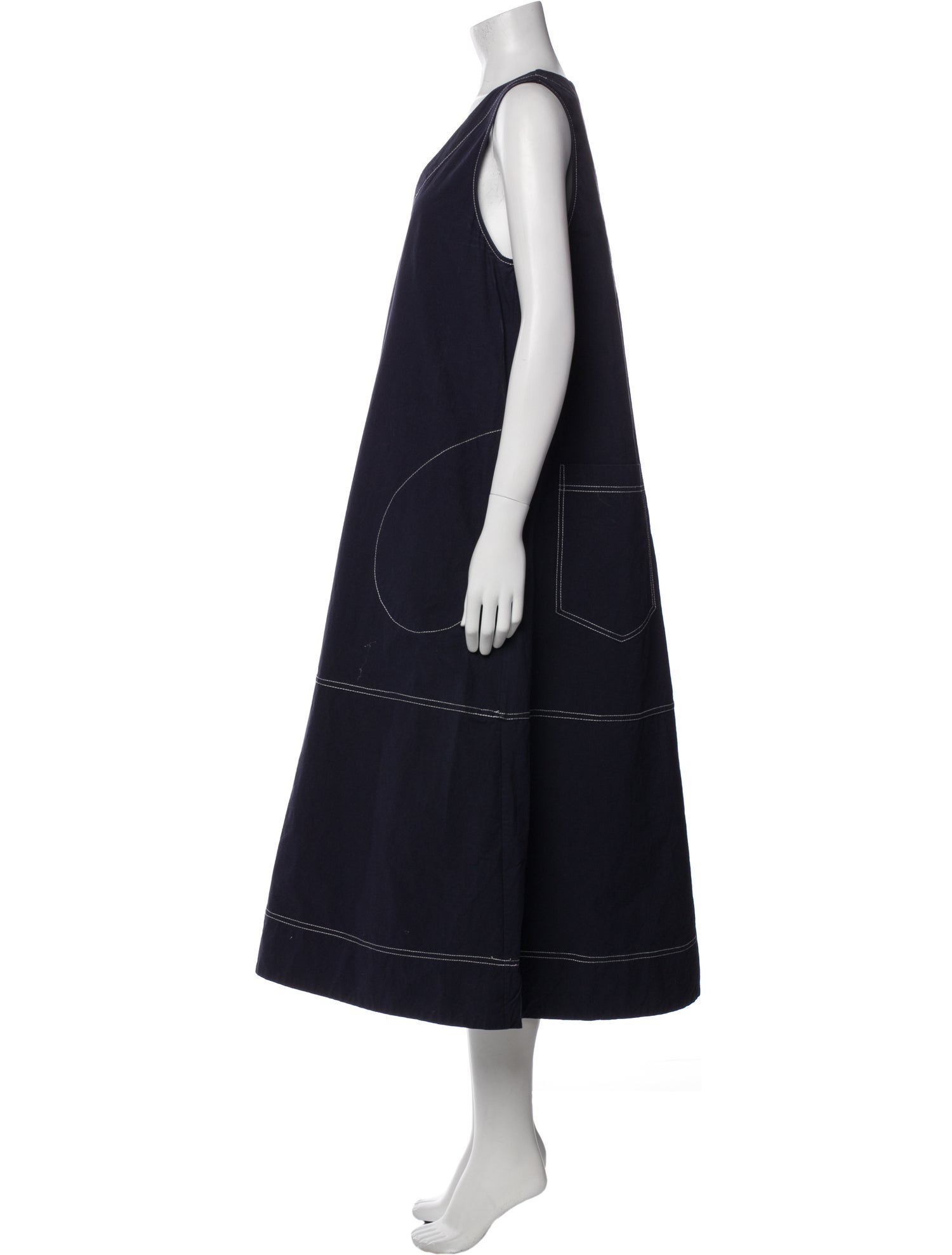 Lee Mathews V-Neck Long Dress