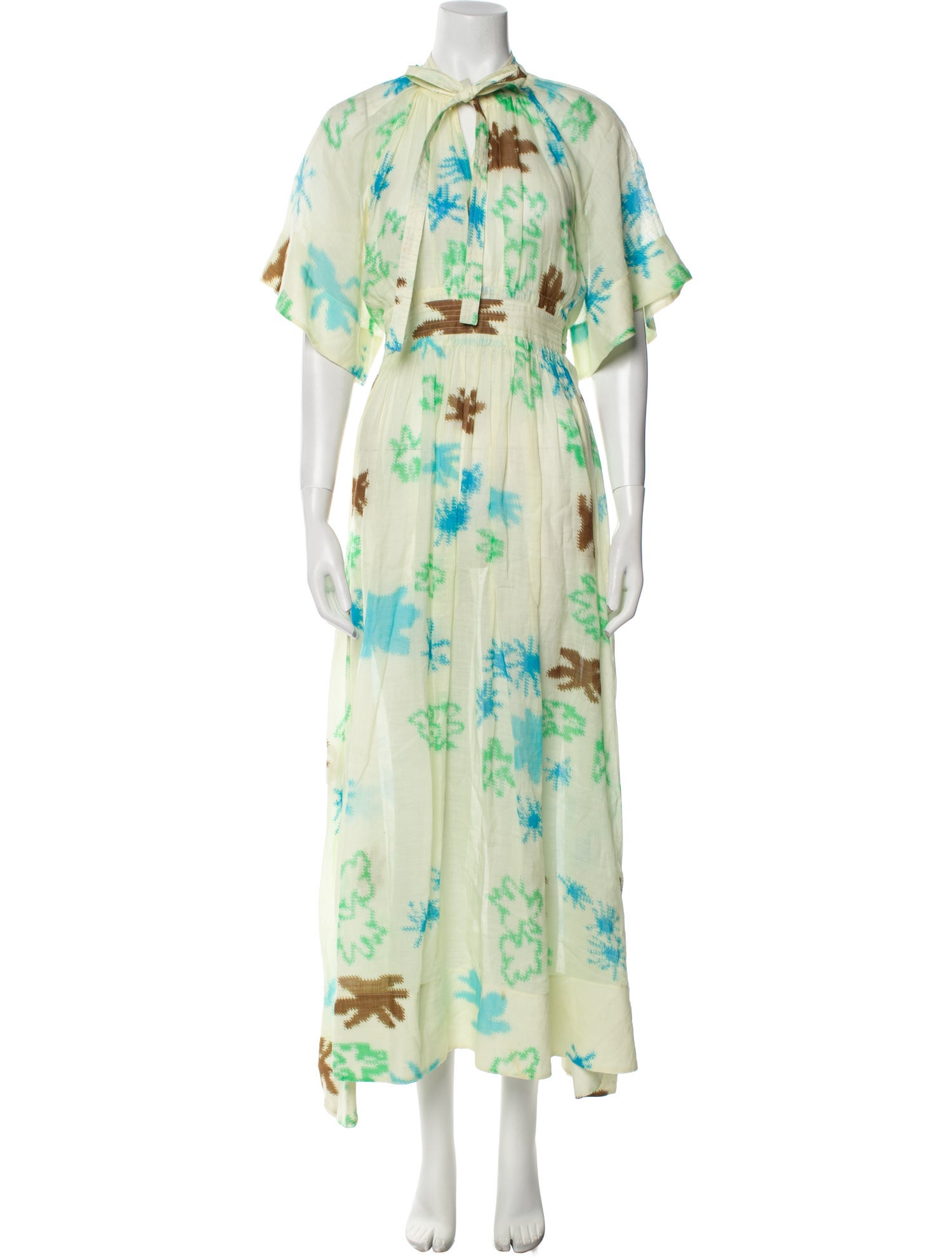 Lee Mathews Floral Print Long Dress