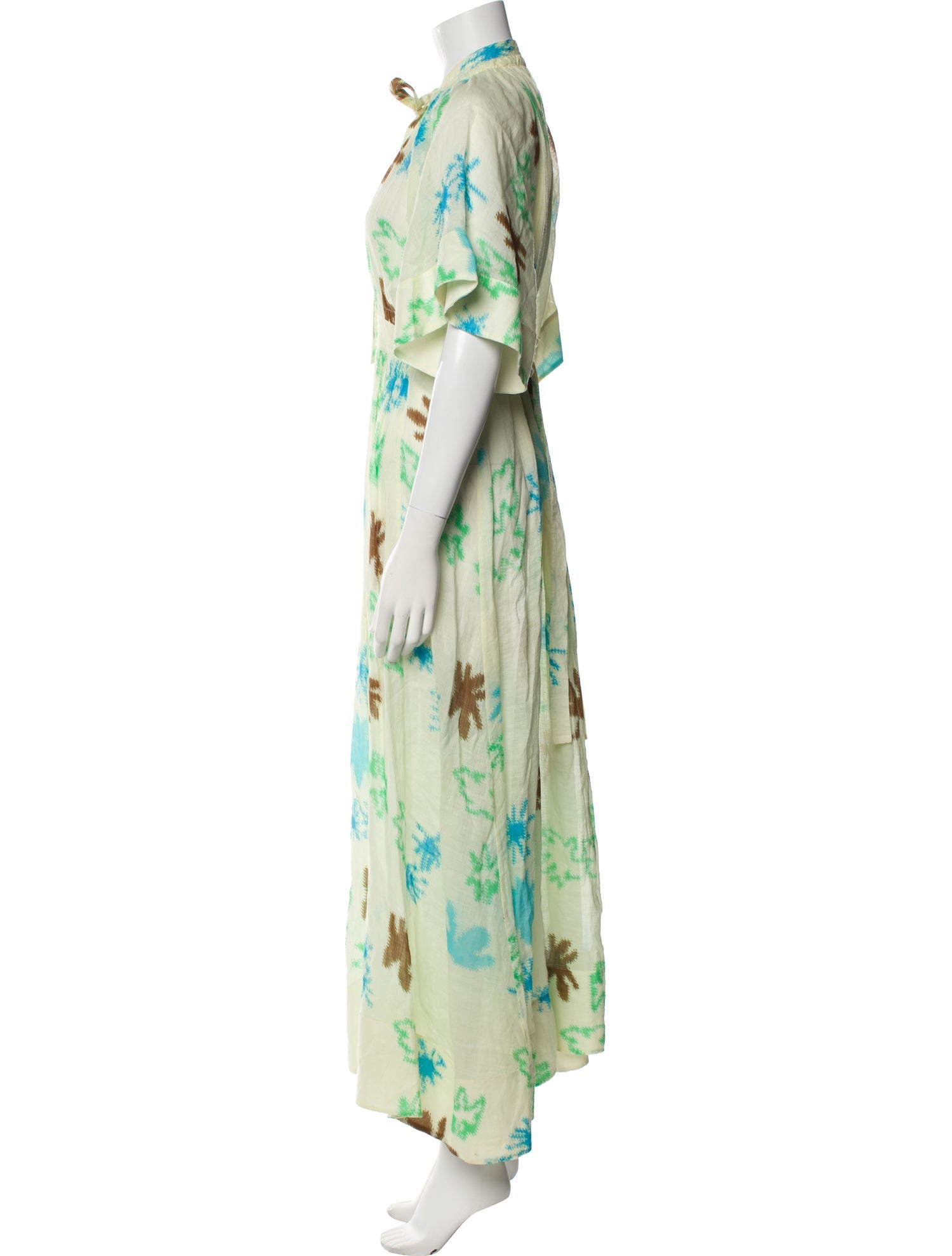 Lee Mathews Floral Print Long Dress