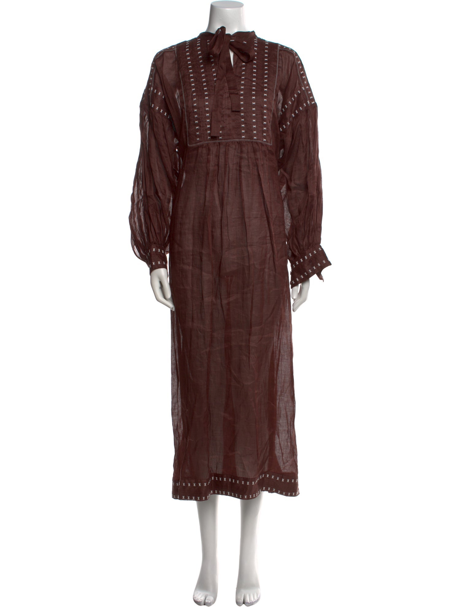 Lee Mathews Mock Neck Long Dress