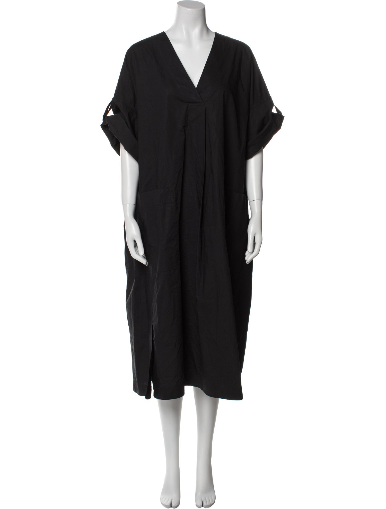 Lee Mathews V-Neck Midi Length Dress