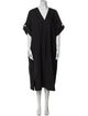Lee Mathews V-Neck Midi Length Dress