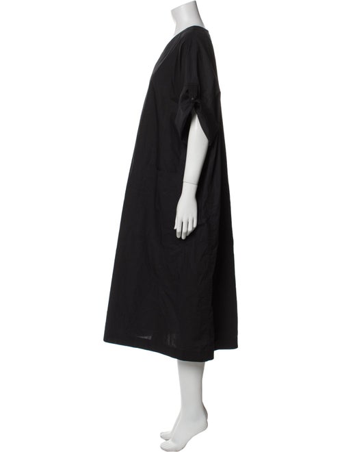 Lee Mathews V-Neck Midi Length Dress