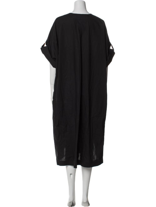 Lee Mathews V-Neck Midi Length Dress