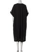 Lee Mathews V-Neck Midi Length Dress