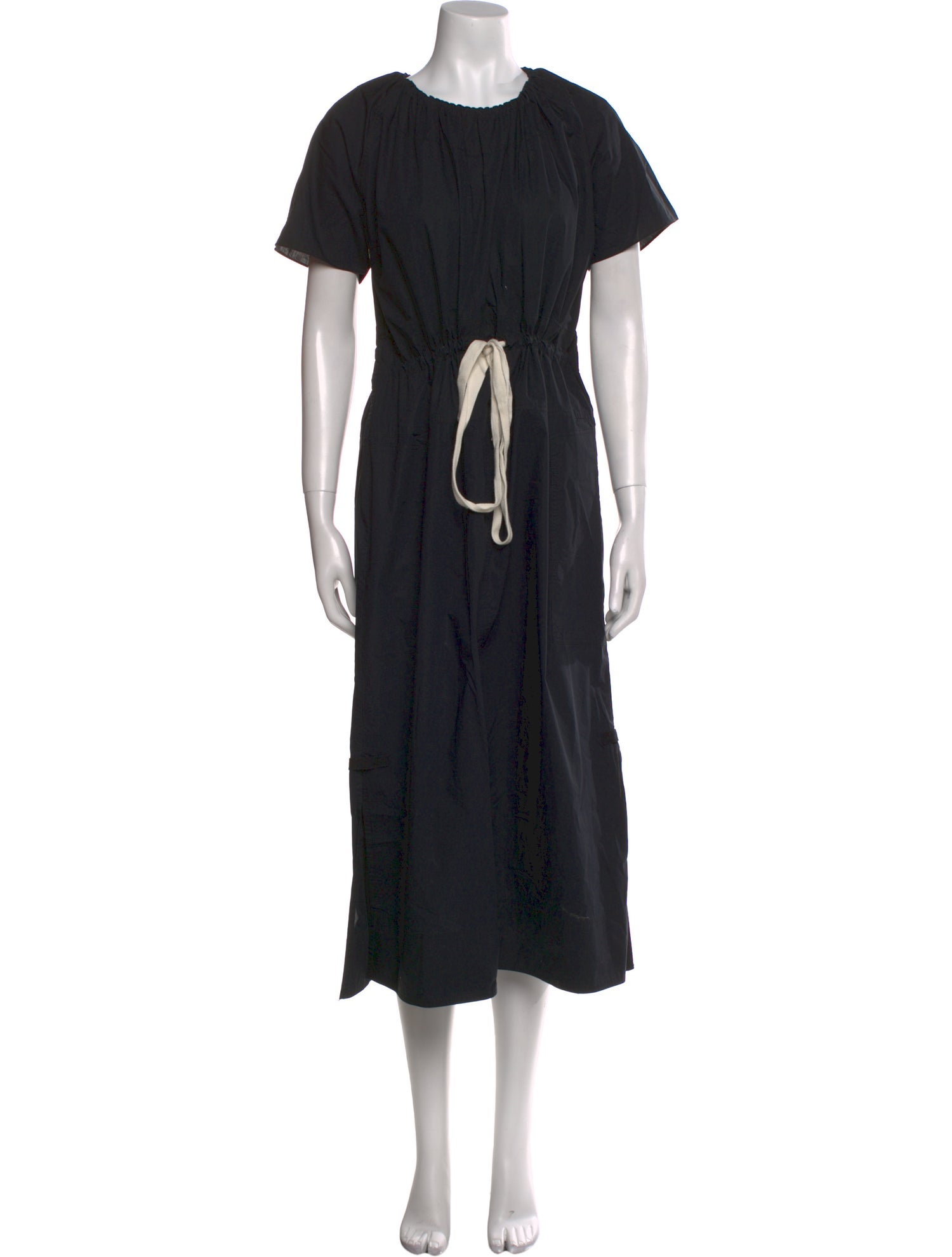 Lee Mathews Crew Neck Long Dress