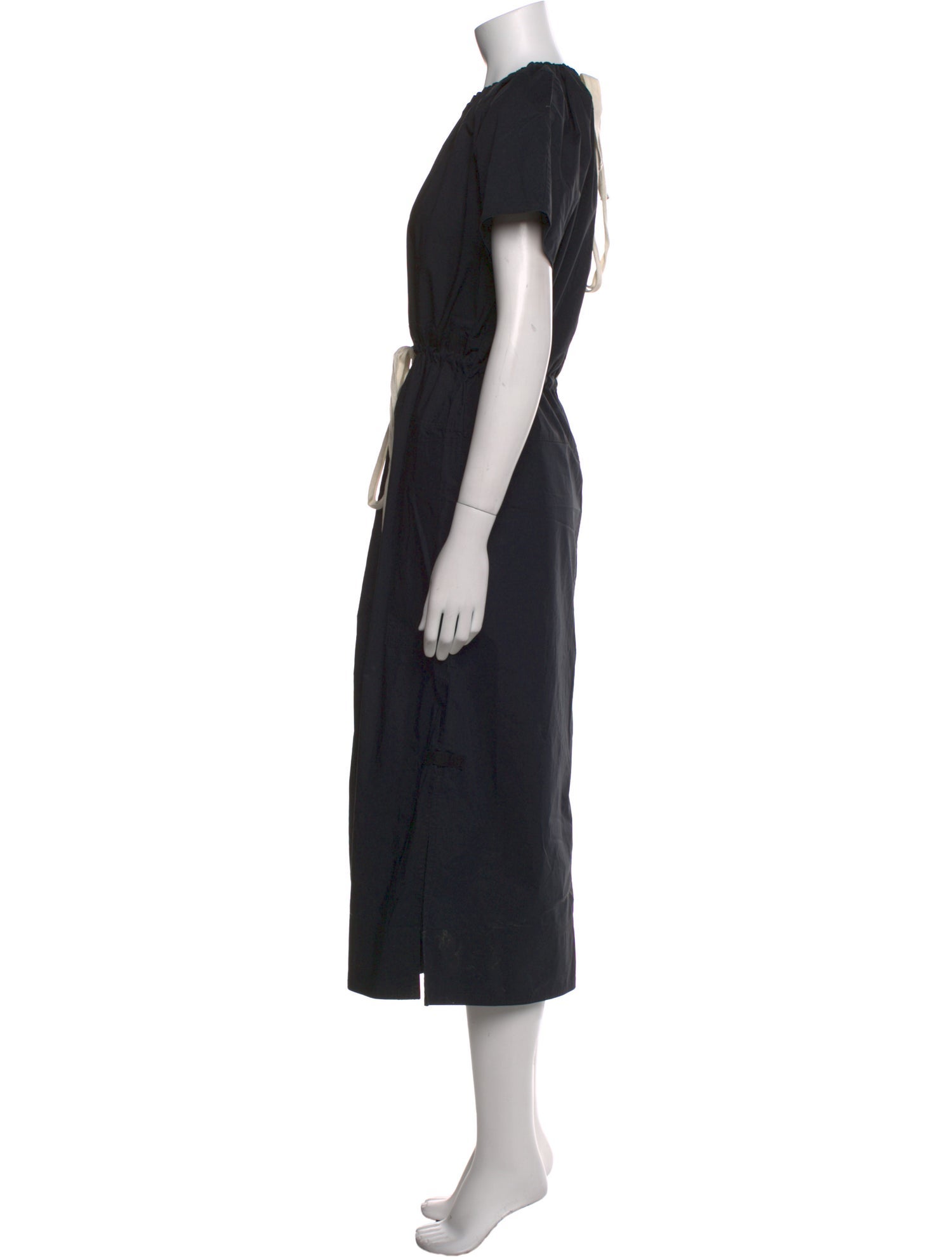 Lee Mathews Crew Neck Long Dress