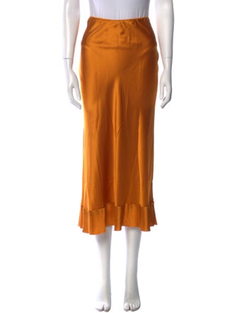 Lee Mathews Silk Midi Length Skirt