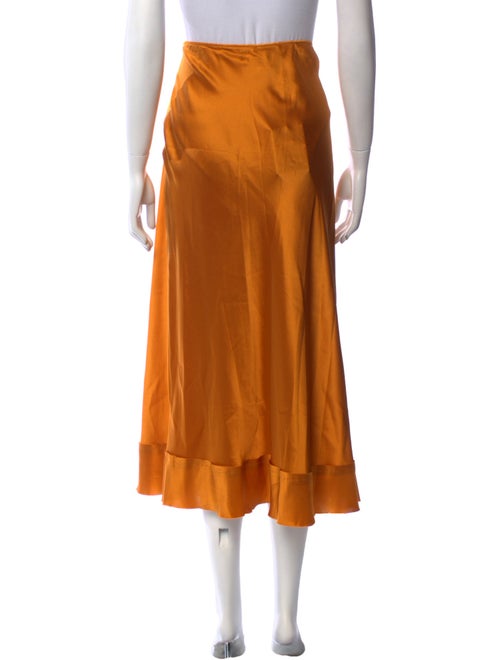 Lee Mathews Silk Midi Length Skirt