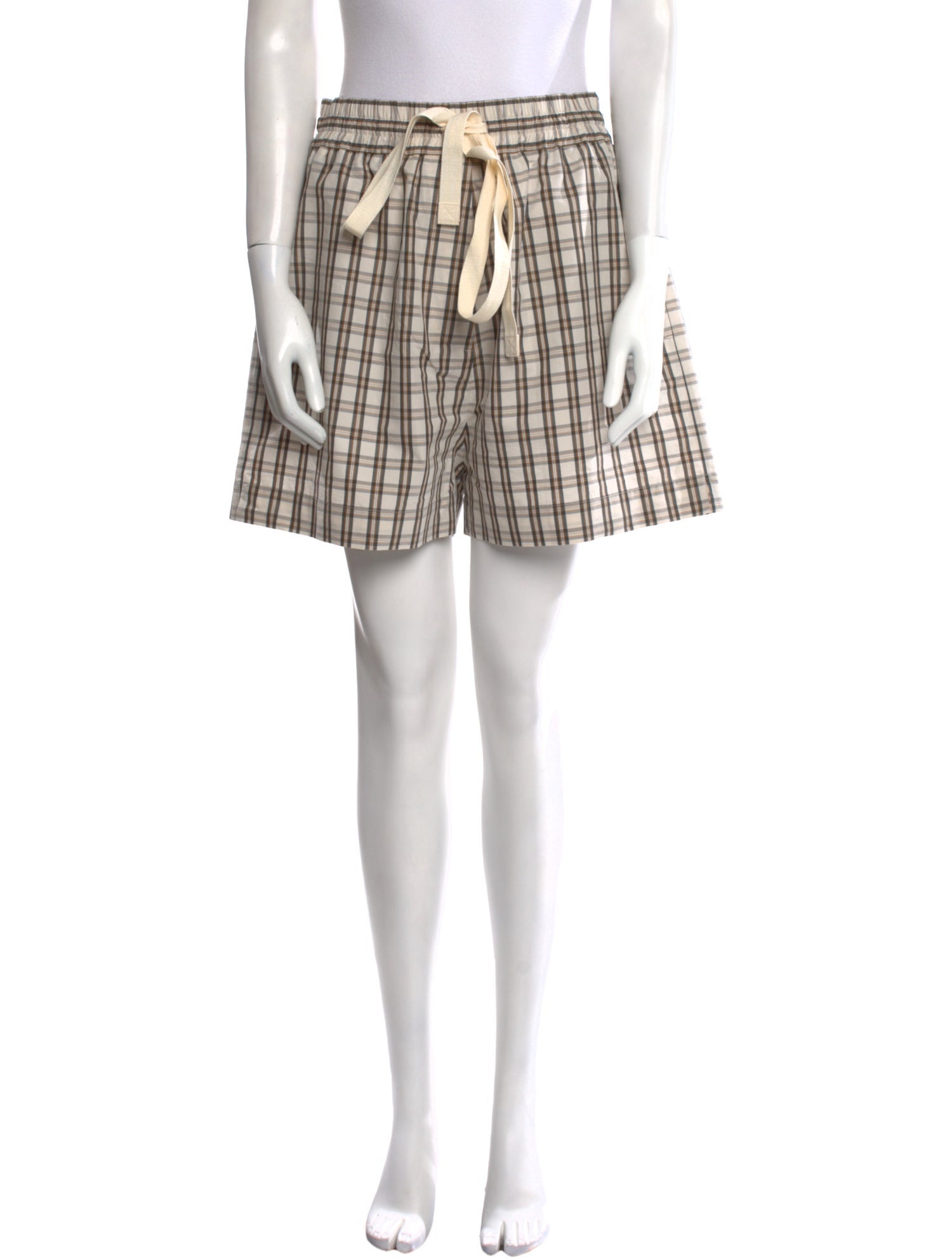 Lee Mathews Plaid Print Knee-Length Shorts w/ Tags