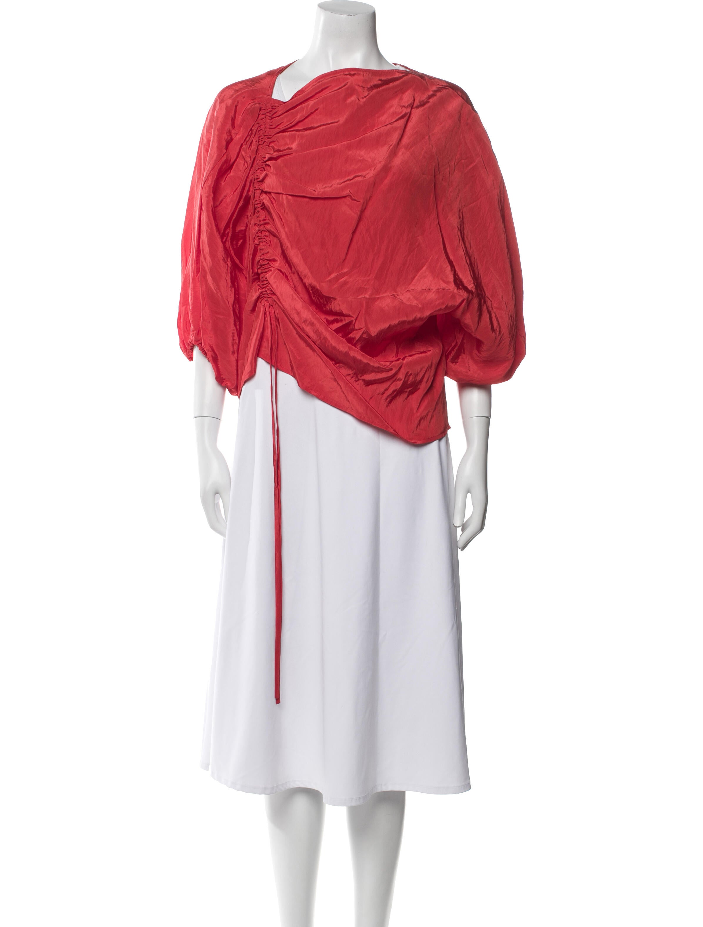 Lee Mathews Mock Neck Three-Quarter Sleeve Blouse