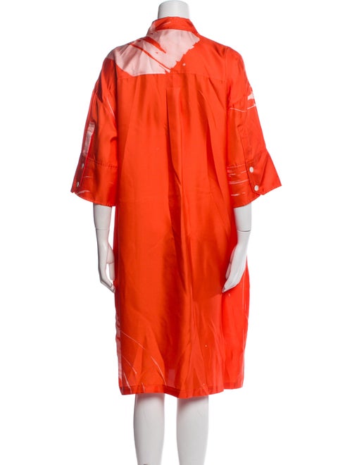 Lee Mathews Silk Midi Length Dress