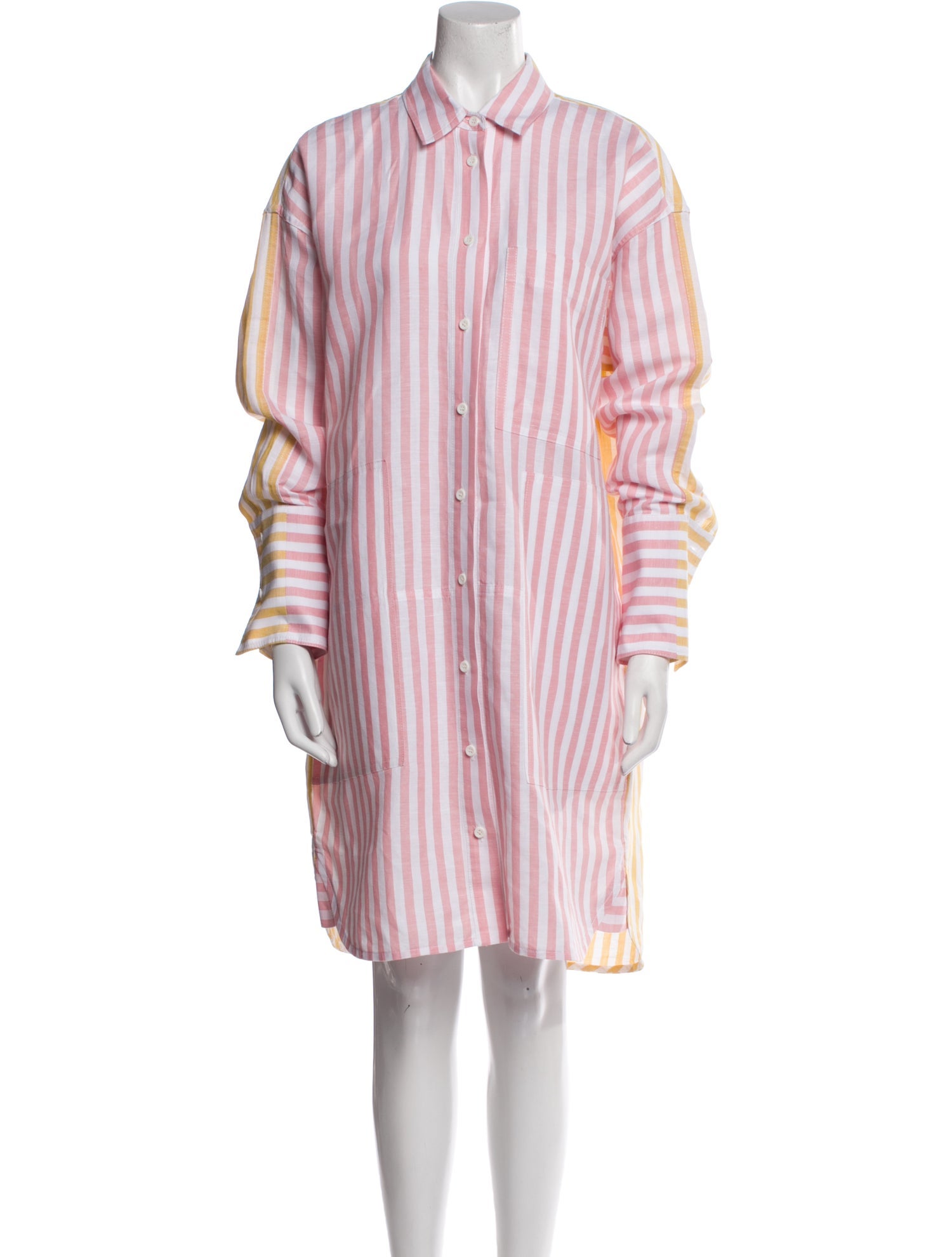 Lee Mathews Linen Midi Length Dress