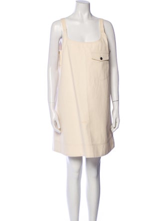 Lee Mathews Scoop Neck Mini Dress