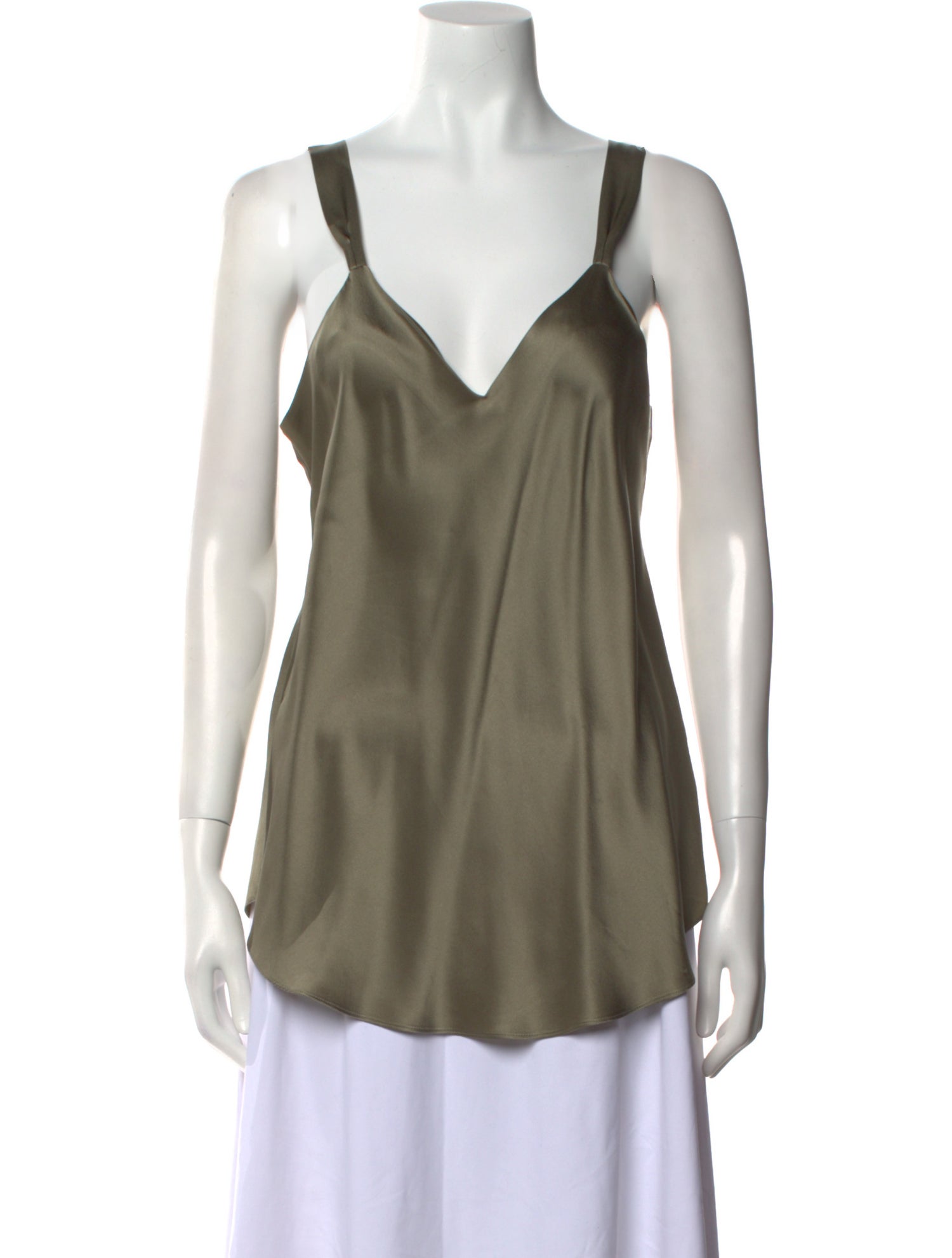 Lee Mathews Silk V-Neck Top