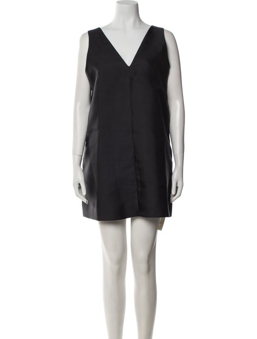 Lee Mathews V-Neck Mini Dress