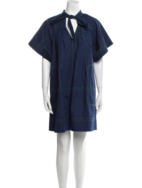 Lee Mathews Mock Neck Mini Dress