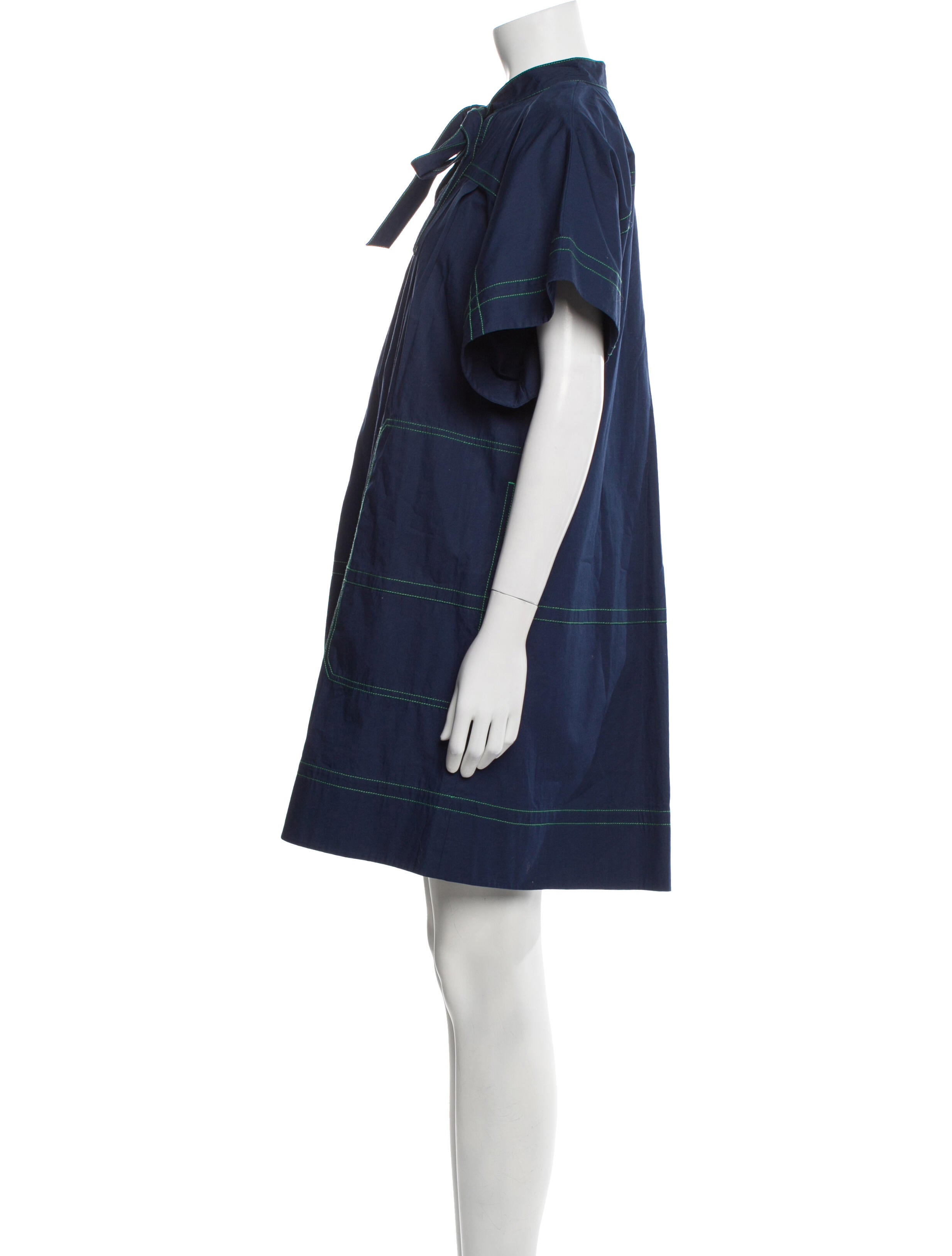 Lee Mathews Mock Neck Mini Dress