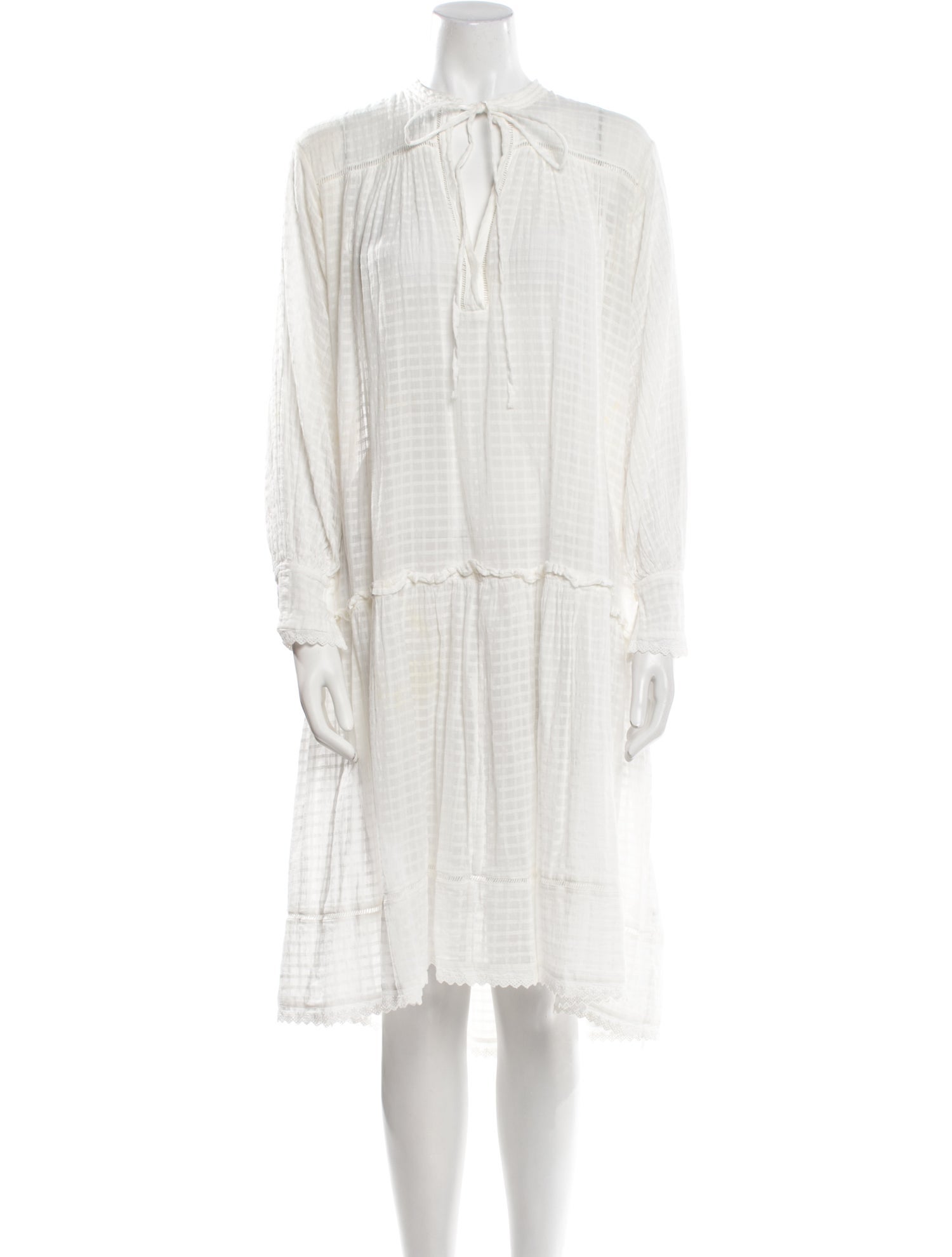 Lee Mathews Crew Neck Knee-Length Dress