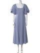 Lee Mathews Linen Long Dress