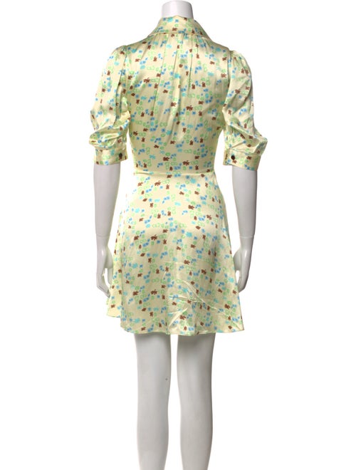 Lee Mathews Silk Knee-Length Dress