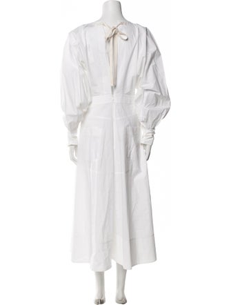 Lee Mathews V-Neck Long Dress