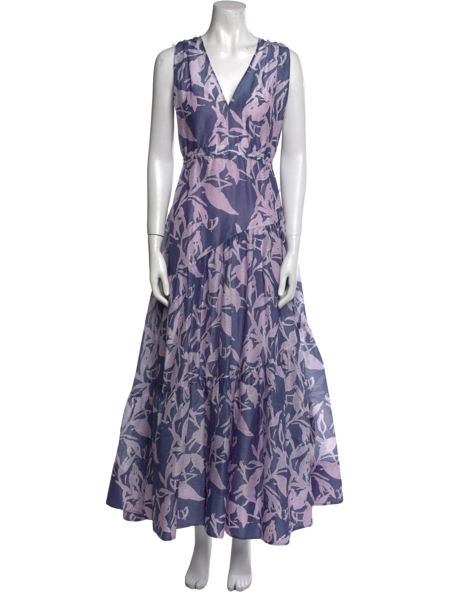 Lee Mathews Silk Long Dress