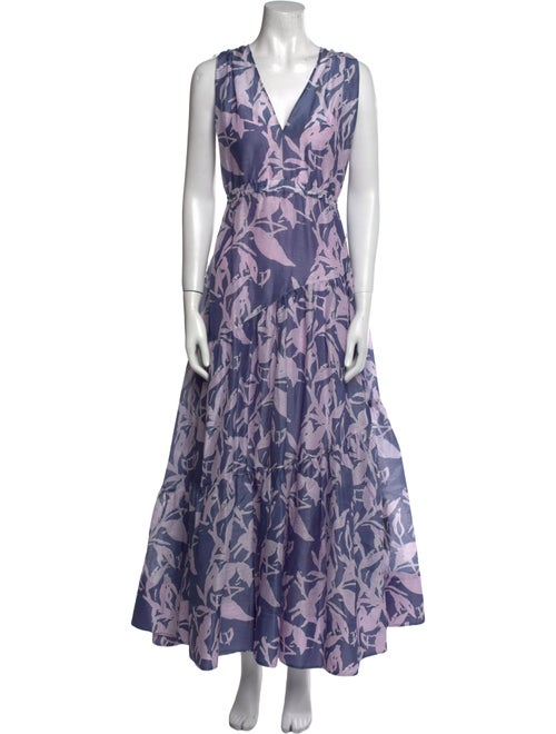 Lee Mathews Silk Long Dress