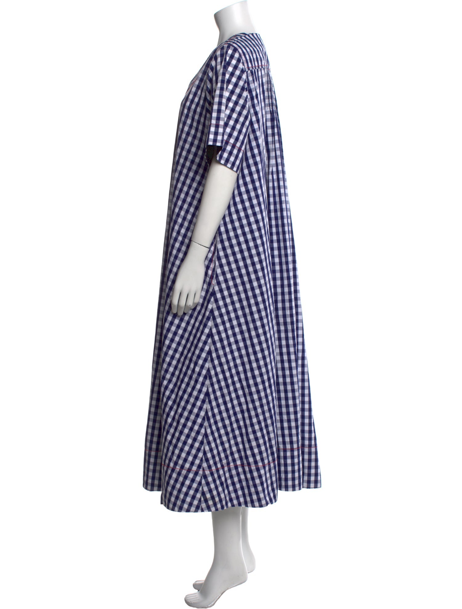Lee Mathews Plaid Print Long Dress