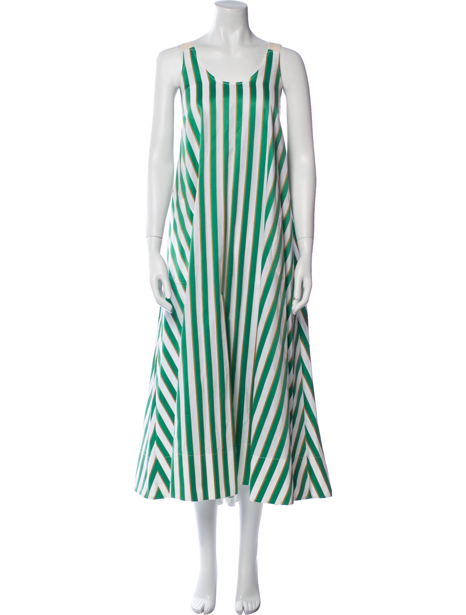Lee Mathews Striped Long Dress