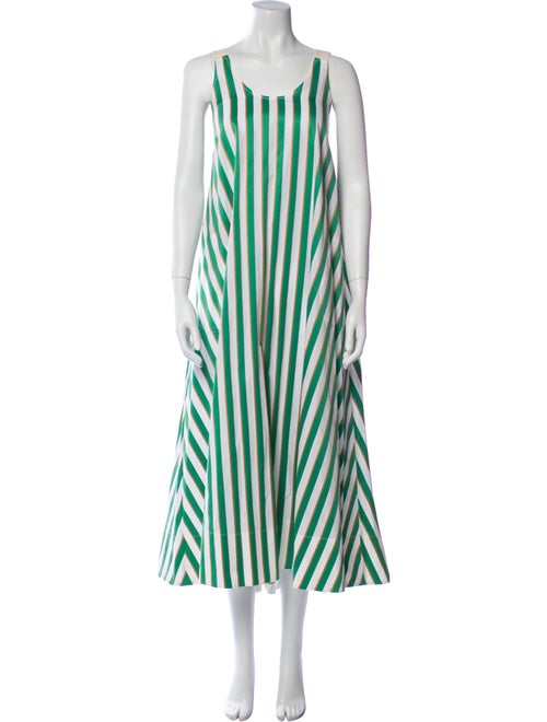 Lee Mathews Striped Long Dress