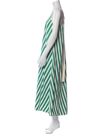 Lee Mathews Striped Long Dress