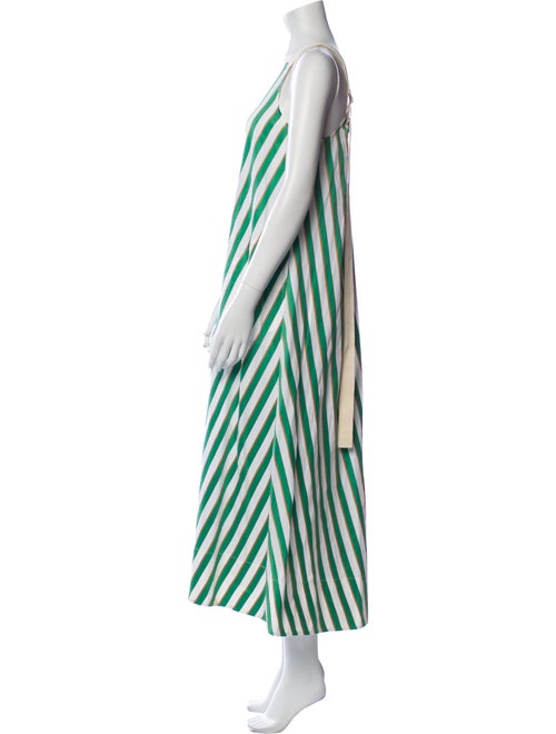 Lee Mathews Striped Long Dress