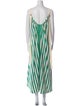 Lee Mathews Striped Long Dress