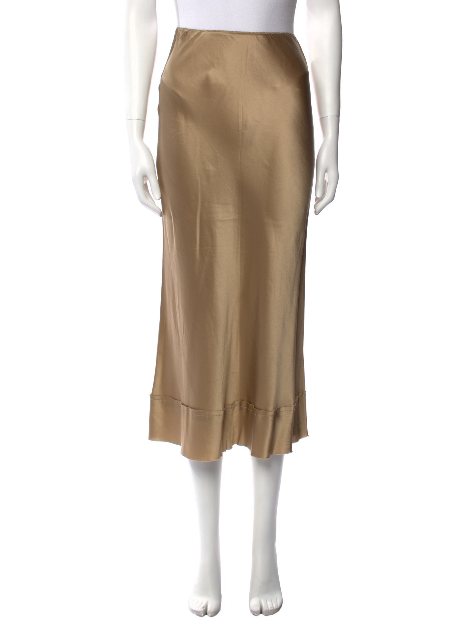 Lee Mathews Silk Midi Length Skirt