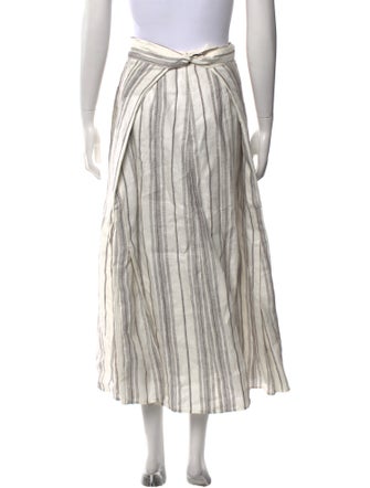 Lee Mathews Striped Midi Length Skirt