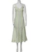 Lee Mathews Striped Long Dress
