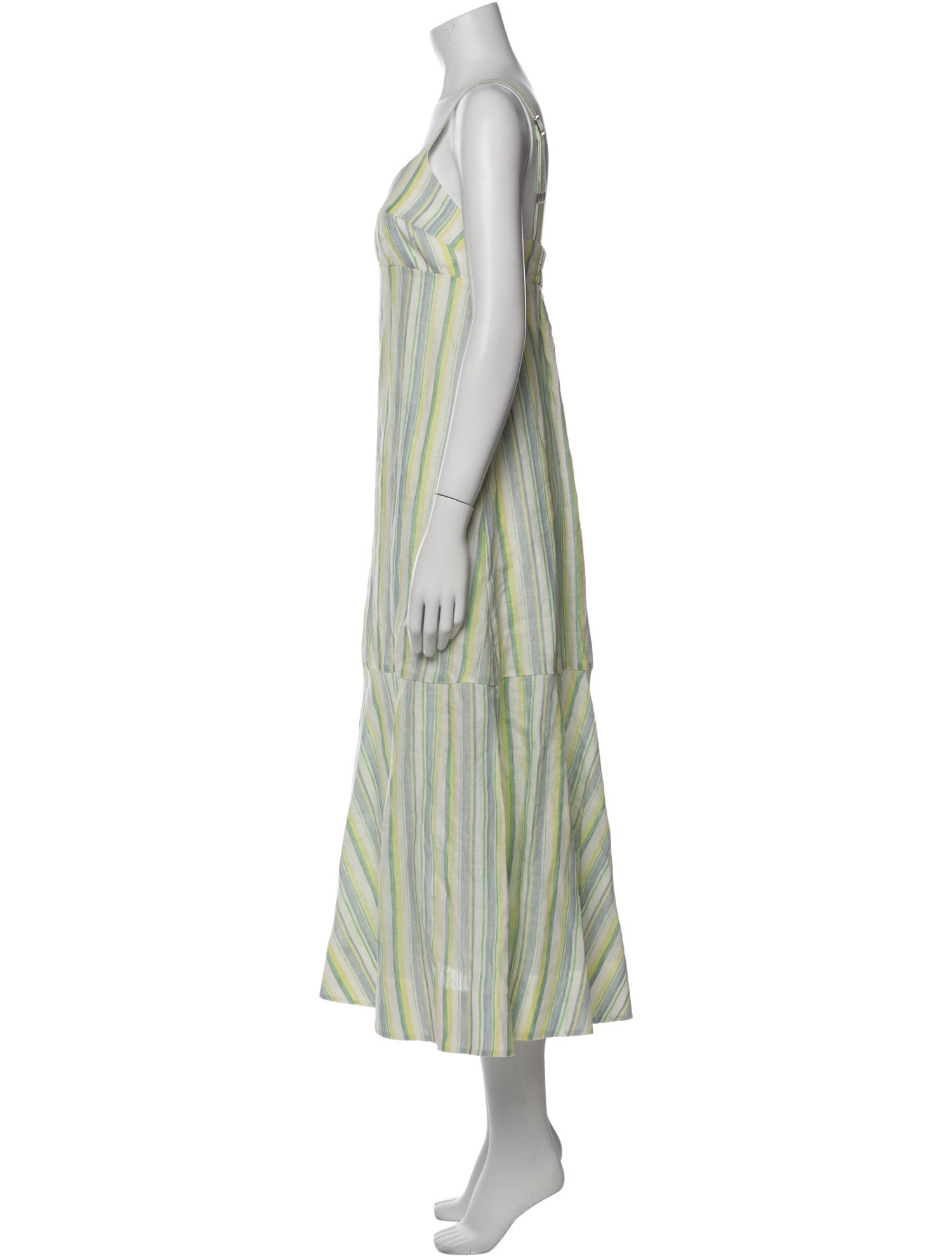 Lee Mathews Striped Long Dress
