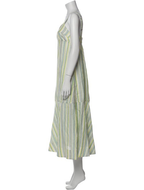 Lee Mathews Striped Long Dress