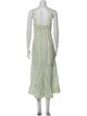 Lee Mathews Striped Long Dress