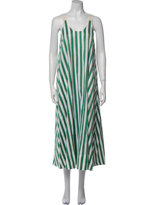 Lee Mathews Striped Long Dress
