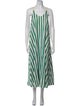 Lee Mathews Striped Long Dress