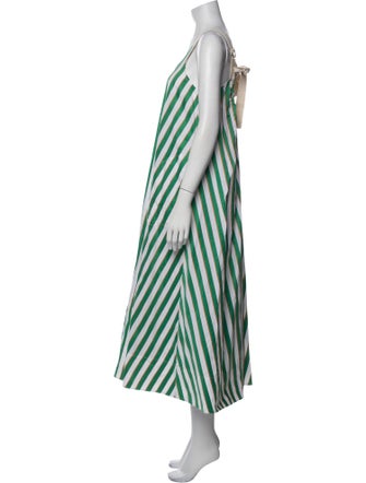 Lee Mathews Striped Long Dress