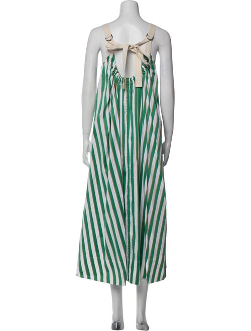 Lee Mathews Striped Long Dress