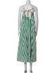 Lee Mathews Striped Long Dress