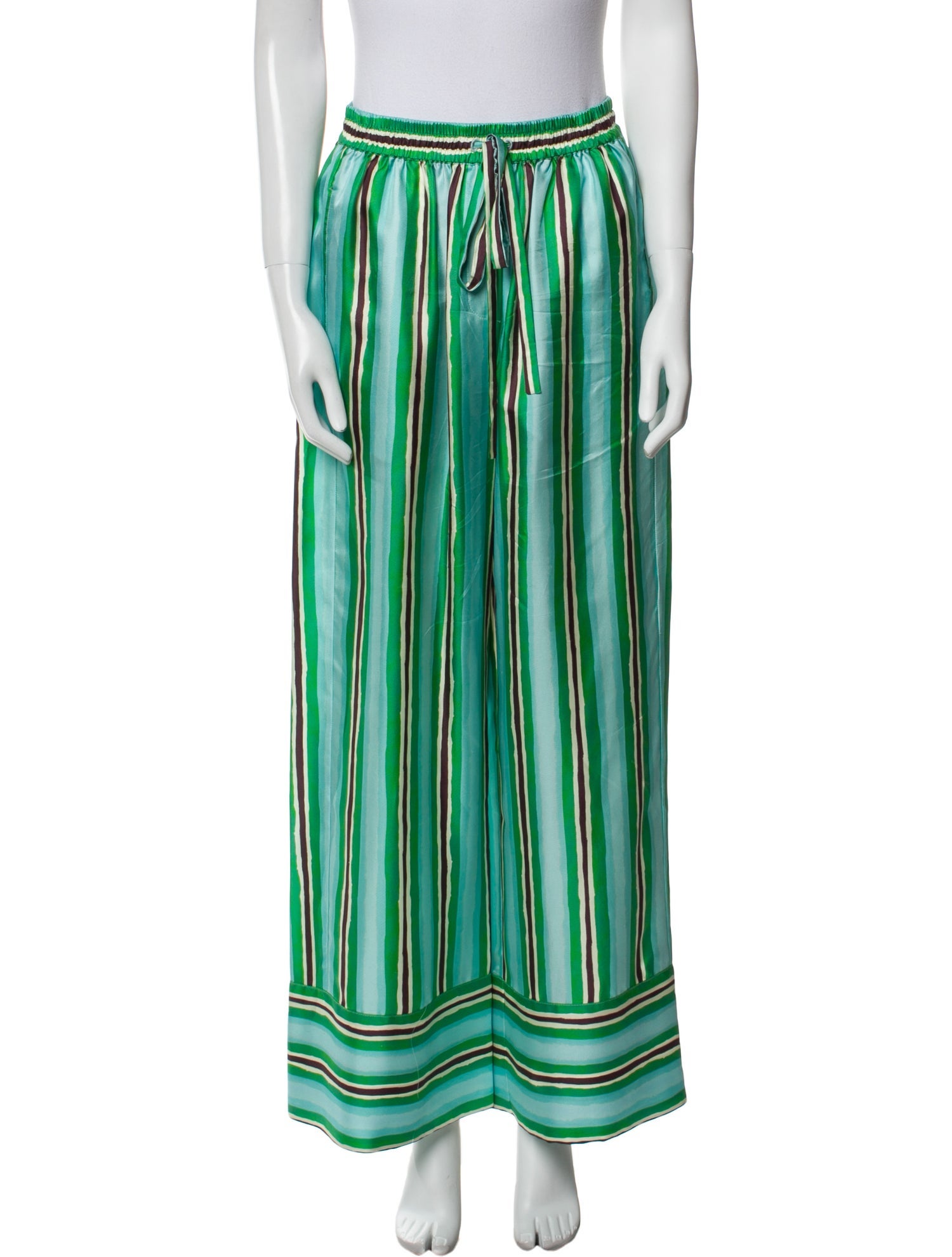 Lee Mathews Silk Wide Leg Pants